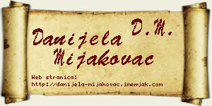 Danijela Mijakovac vizit kartica